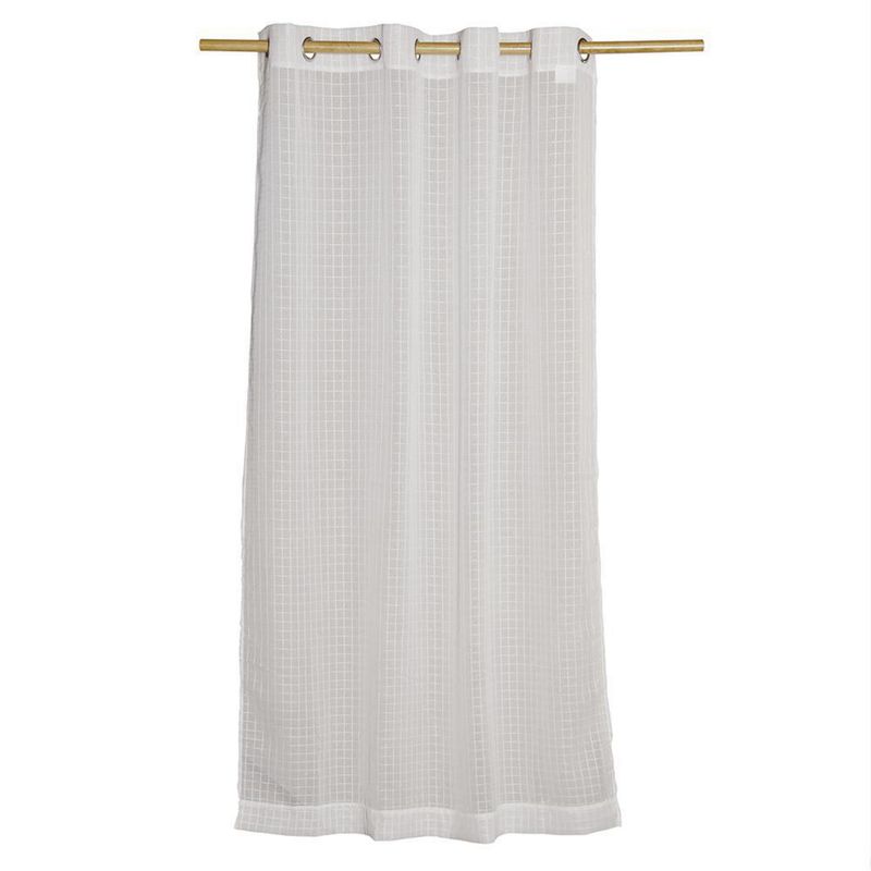 MASEL - Set de cortinas De velo 140x225 cm Blanco