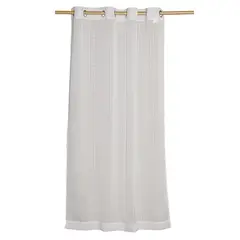 MASEL - Set de cortinas De velo 140x225 cm Blanco