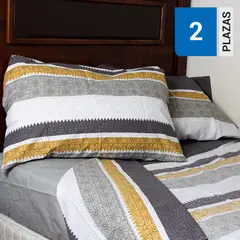 MASEL - Juego de Sábanas 144 Hilos Rayas