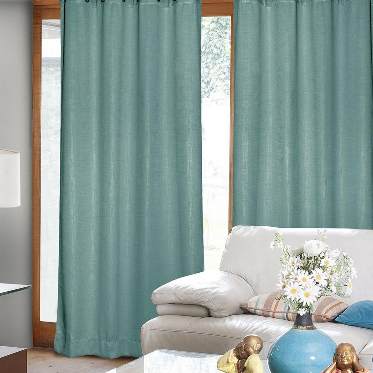 MASEL - Set de Cortinas Tela 225x140 cm Embosed