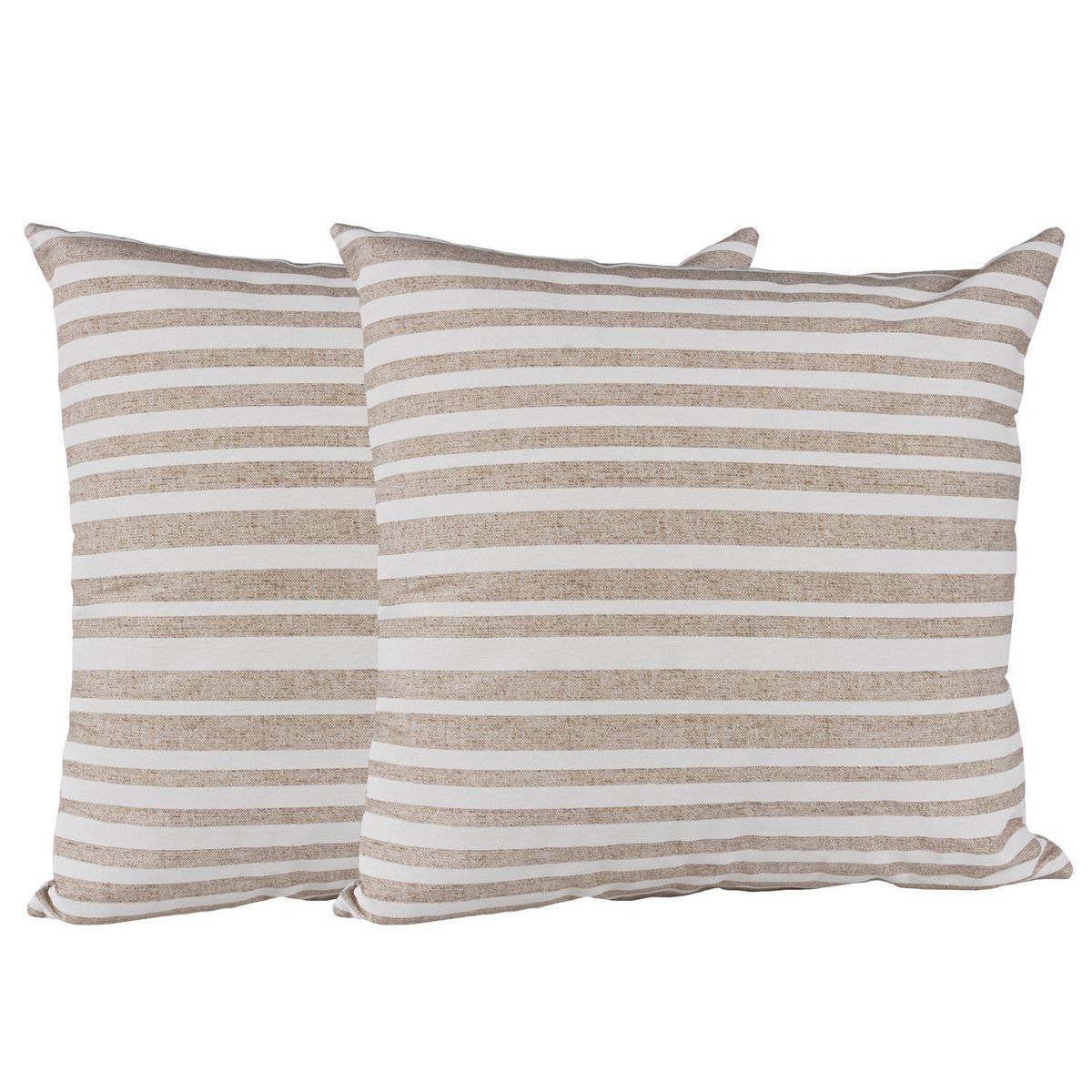 MASEL - Set de cojines Española estampada Beige 50x50 cm