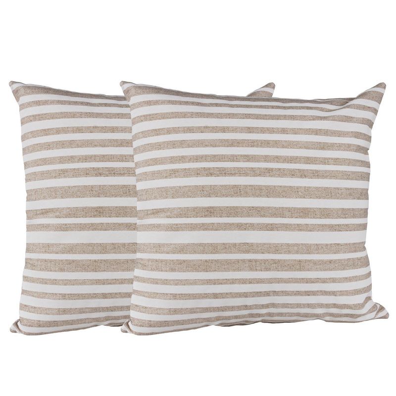 MASEL - Set de cojines Española estampada Beige 50x50 cm