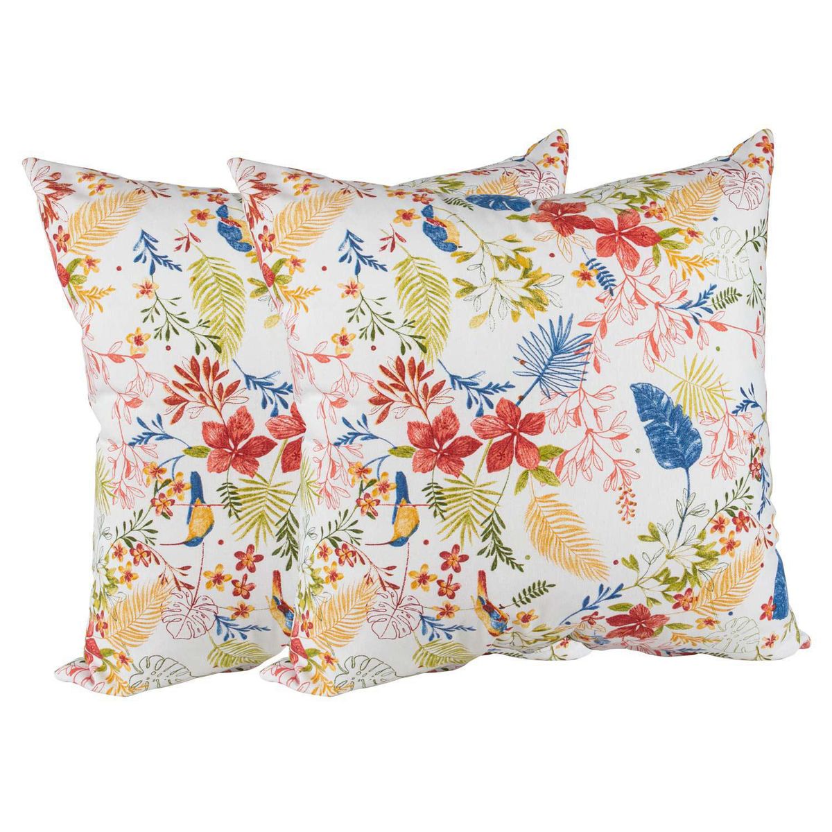 MASEL - Set de cojines Española estampada Azul 50x50 cm