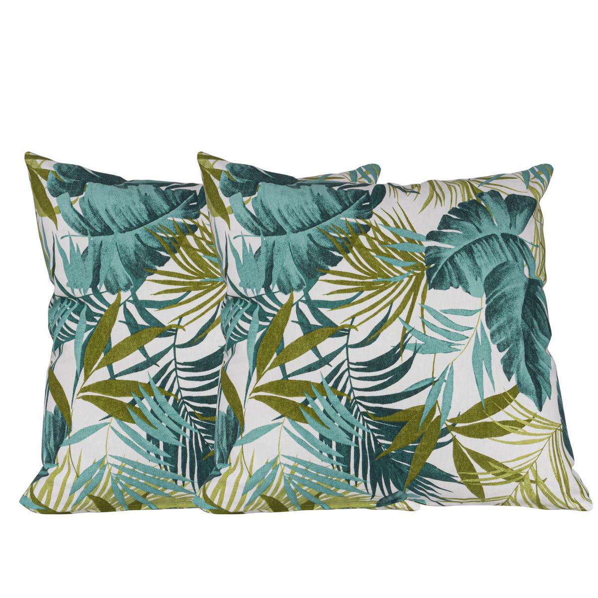 MASEL - Set de cojines Española estampada Verde 50x50 cm