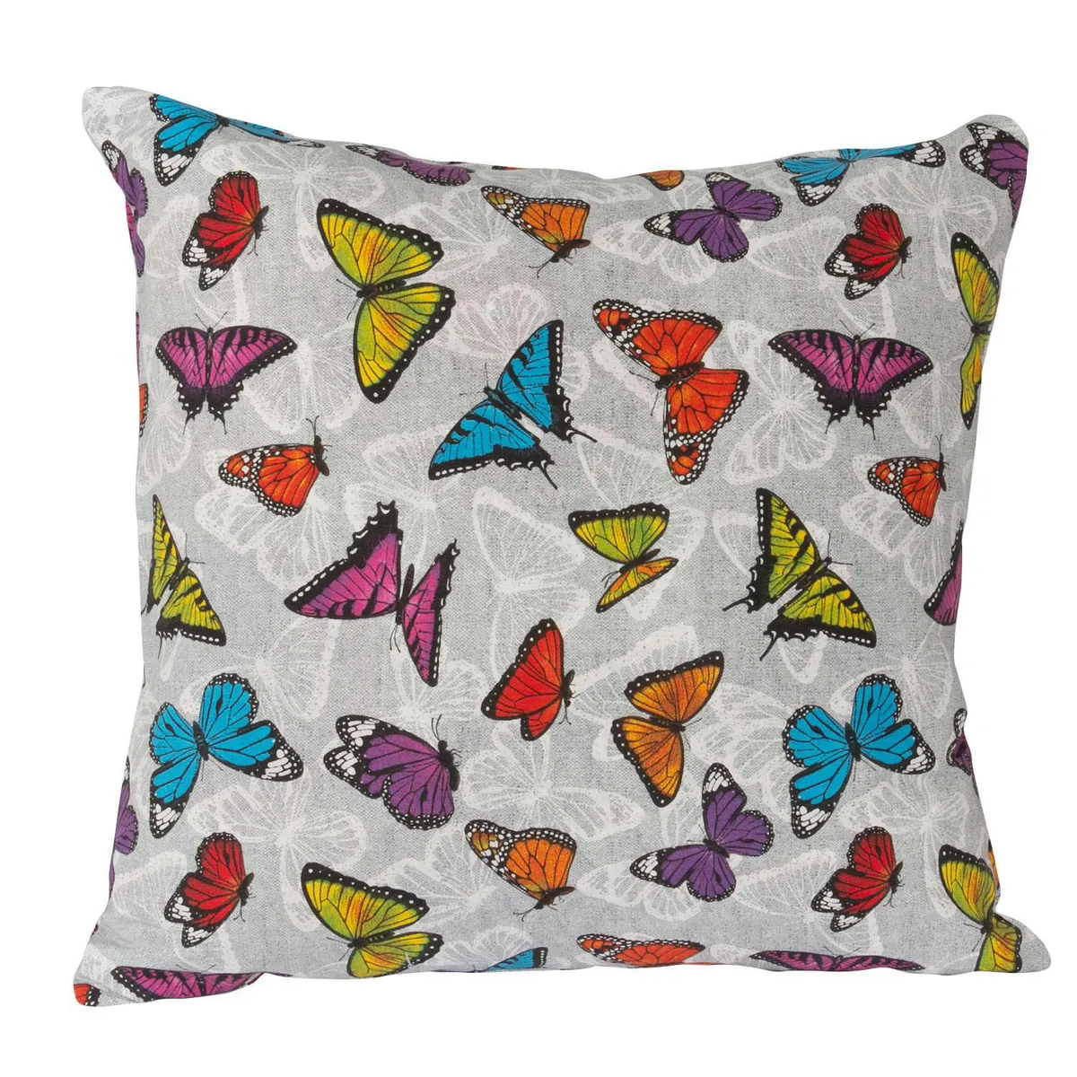 MASEL - Set de cojines Española estampada Gris 50x50 cm