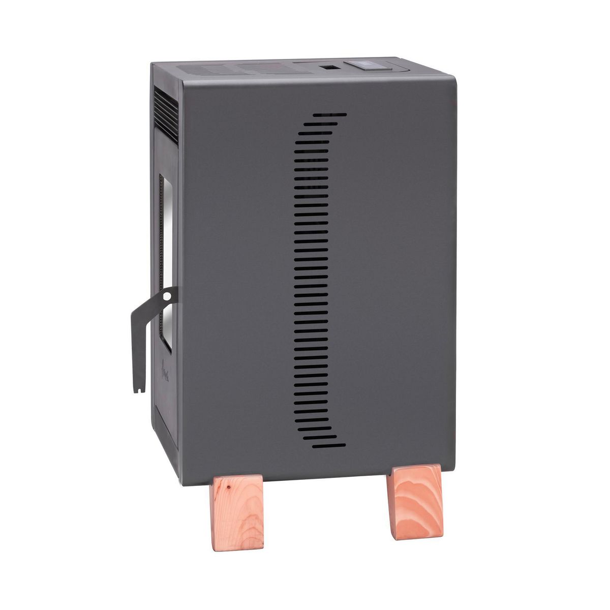 AMESTI - Estufa Pellet 01-402/Kit Instalación Muro Negro