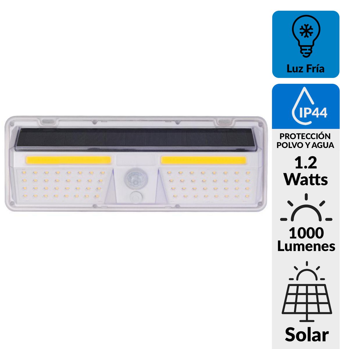 HALUX - Reflector Solar con Sensor 1.2 W IP 44 1000 lm Luz Fría