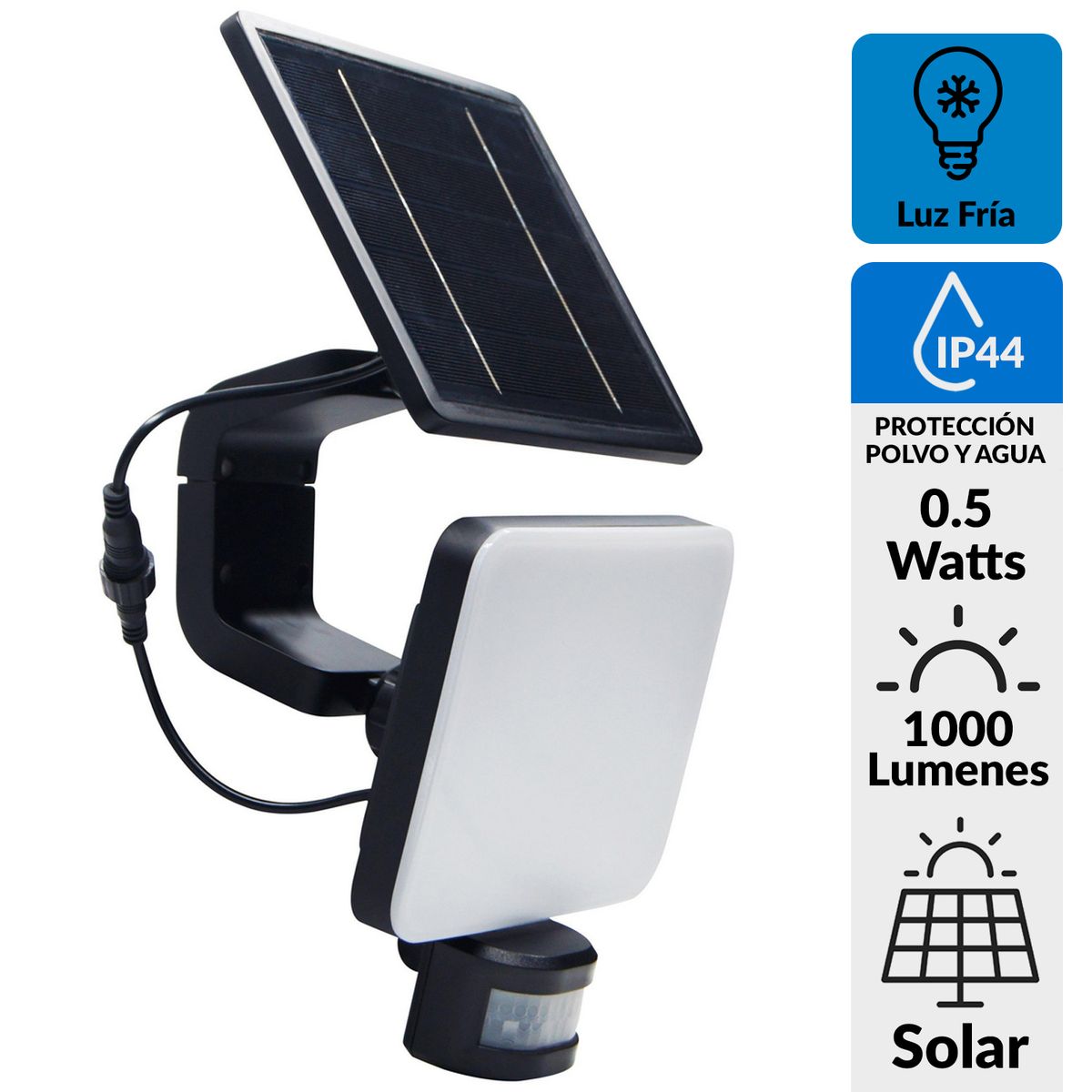 HALUX - Reflector Solar con Sensor 0.5 W IP 44 1000 lm Luz Fría