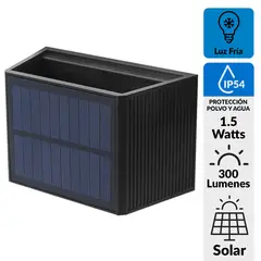 HALUX - Reflector de Muro Solar 1.5 W IP54 300 lm Luz Fría