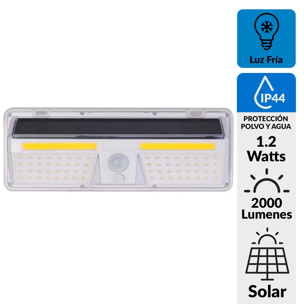 HALUX - Reflector Solar con Sensor 1.2 W IP 44 2000 lm Luz Fría