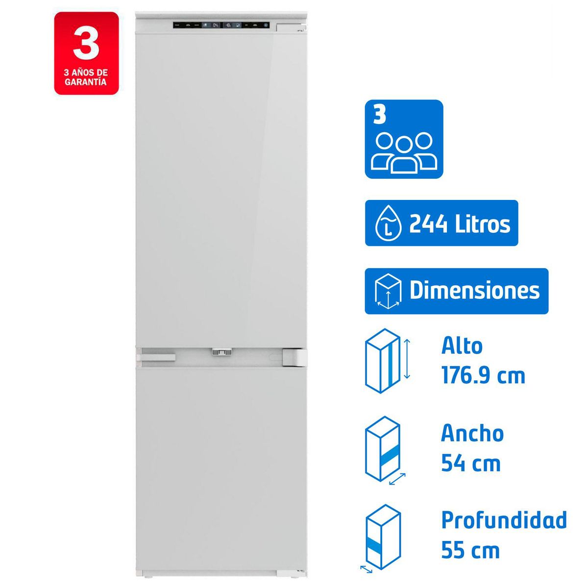 TEKA - Refrigerador Combi Integrable Bottom Freezer No Frost 244 Litros 73380