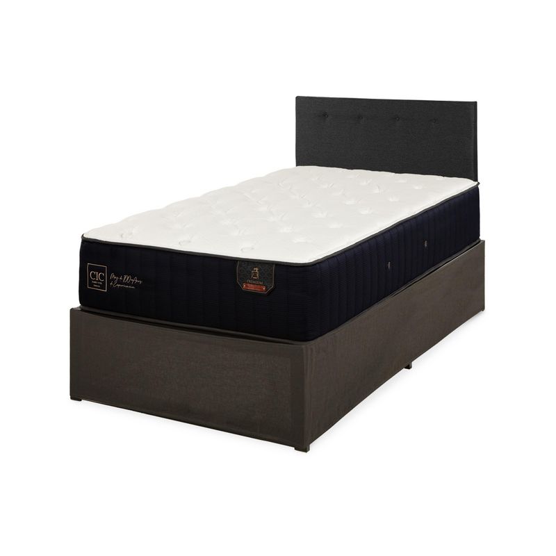 CIC - Cama Iron Smart Premium 1,5 pz respaldo bl + faldon