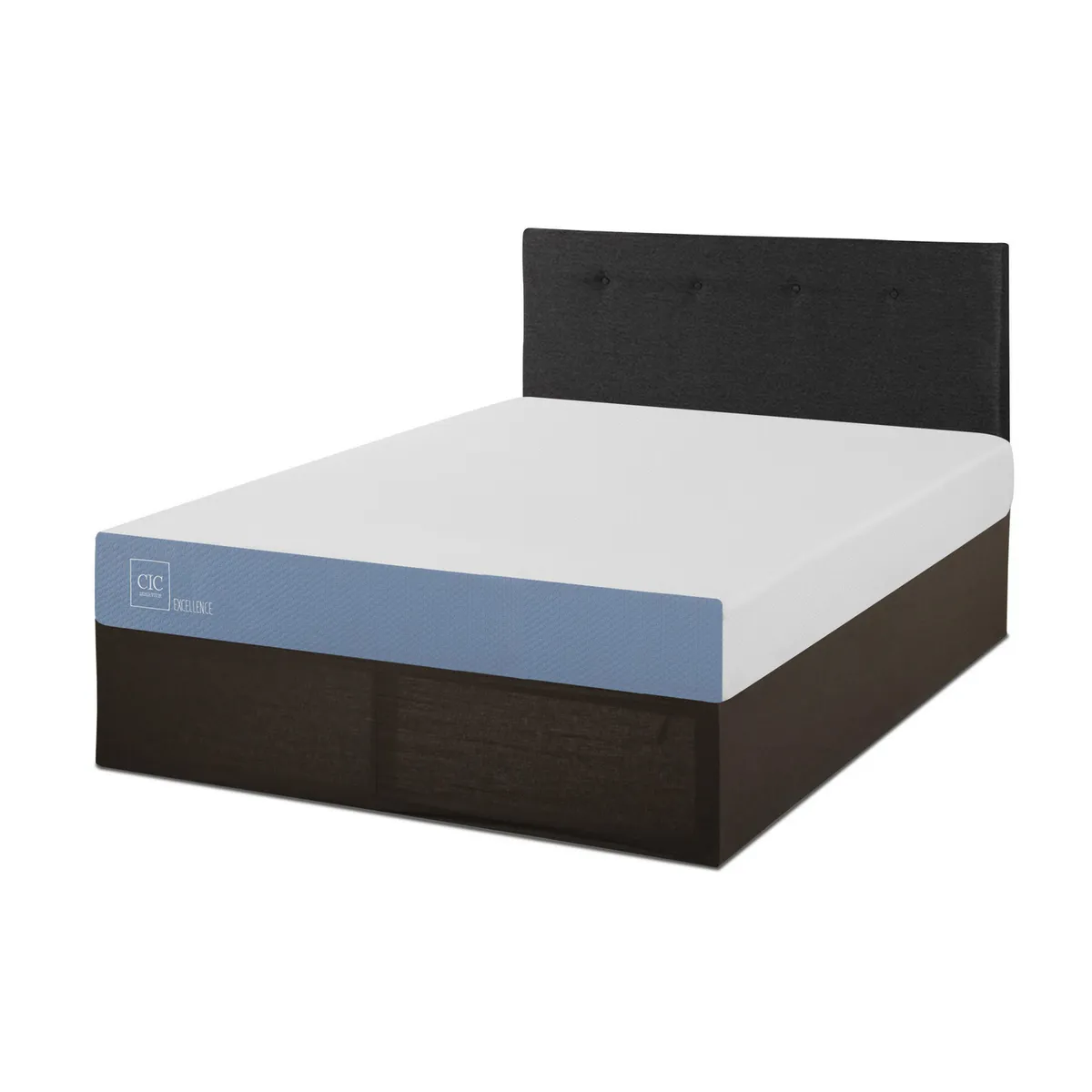 CIC - Cama Iron Smart Excellence 2 pz respaldo bl + faldon