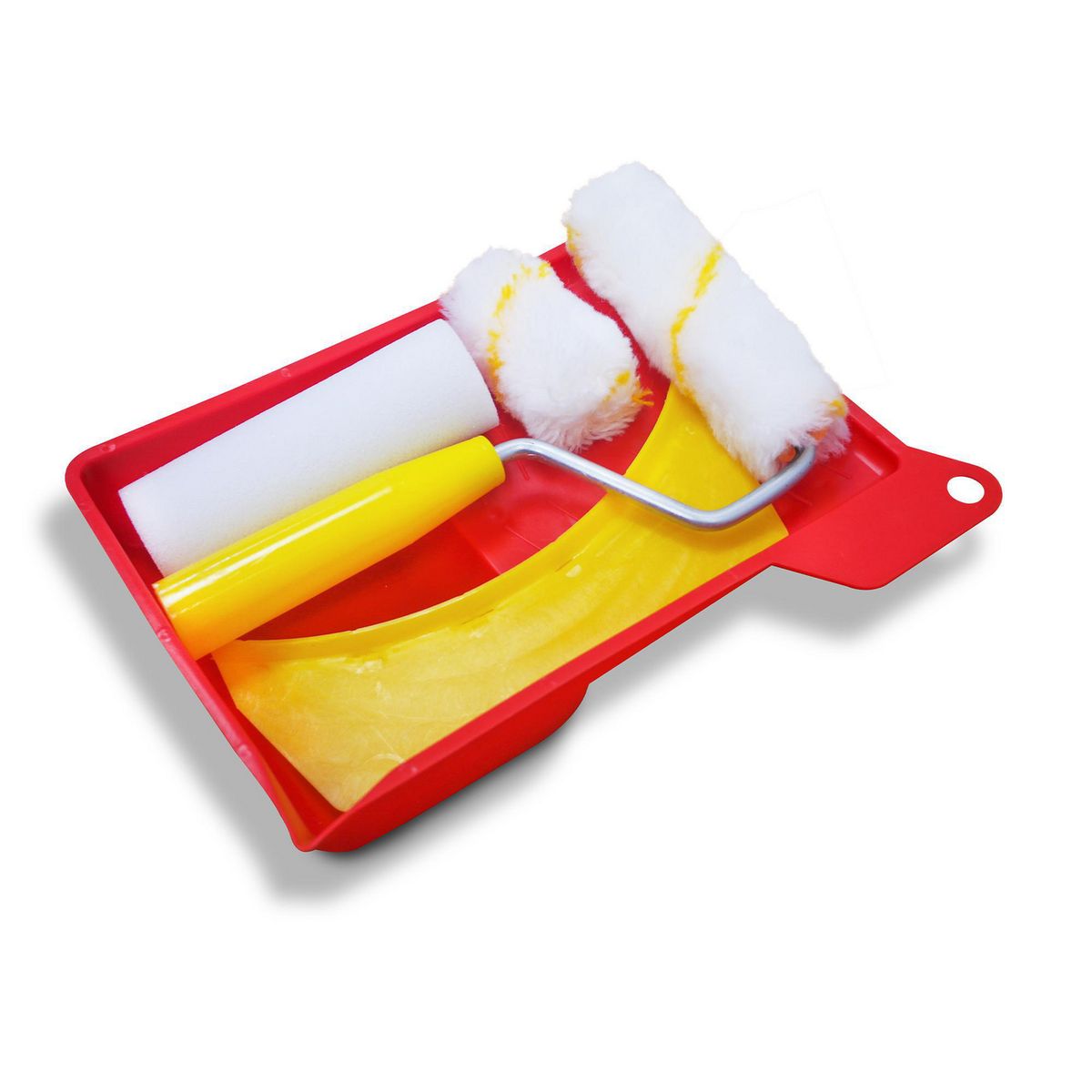 LIZCAL - Kit Mini Bandeja/Roller Fibra 10 y 5 cm/Esponja 10 cm/Escurridor