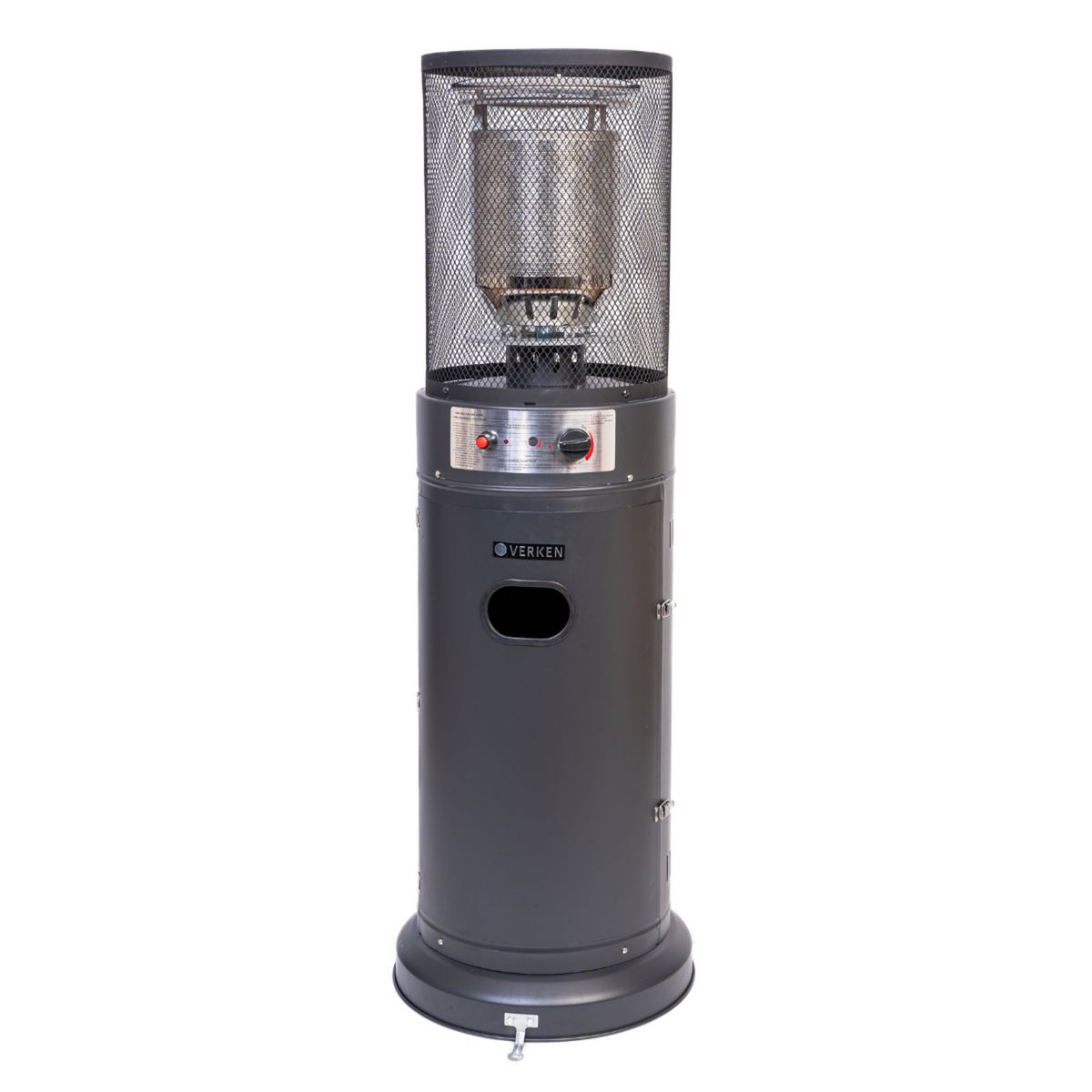 VERKEN - Estufa Exterior Patio Heater Lit a Gas Acero Negra Mate