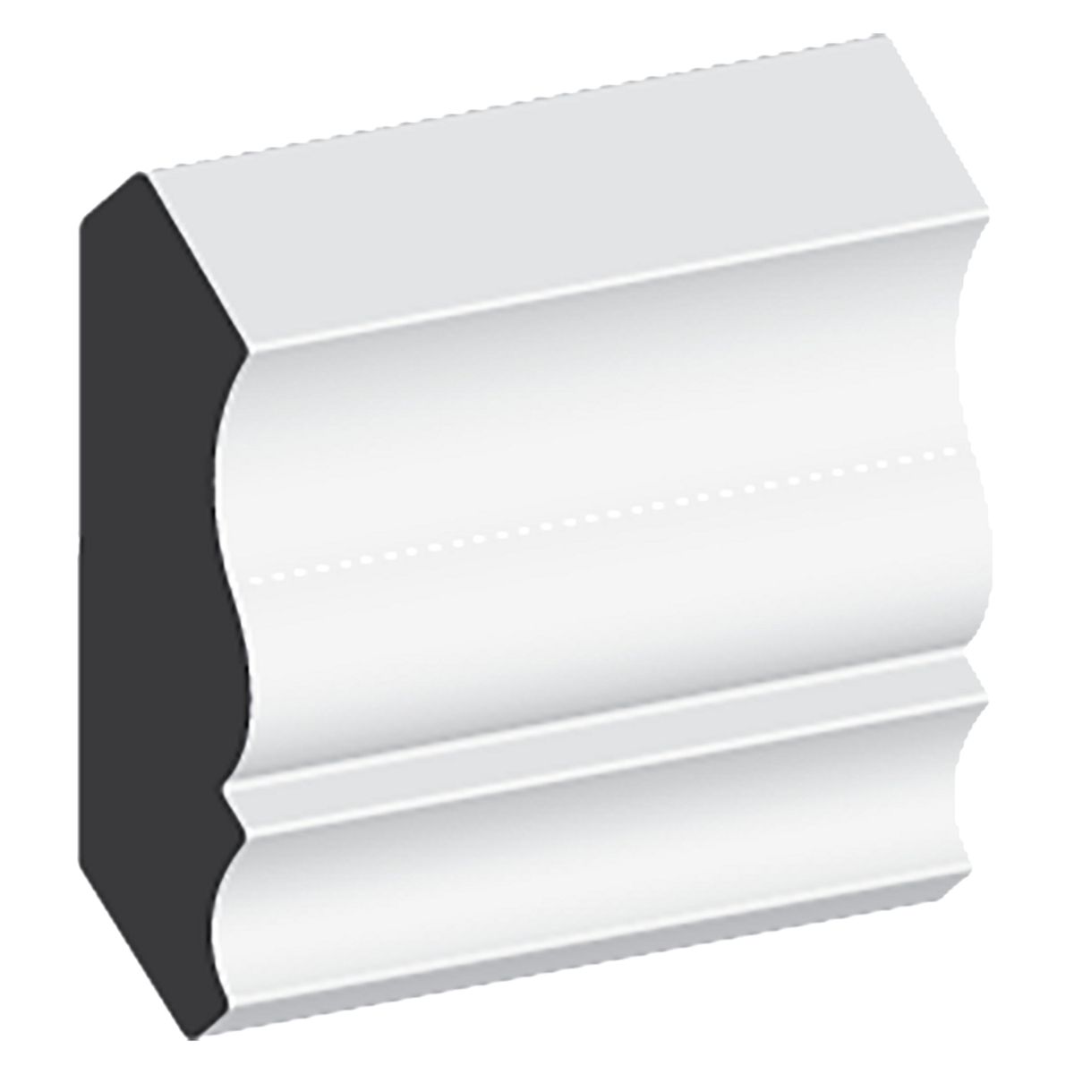 TIMBERMAC - Moldura Cornisa Pino Finger Blanco 13.5 mm 5.63x300 cm