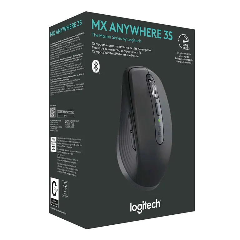 Mouse inalámbrico MX anywhere 3S grafito