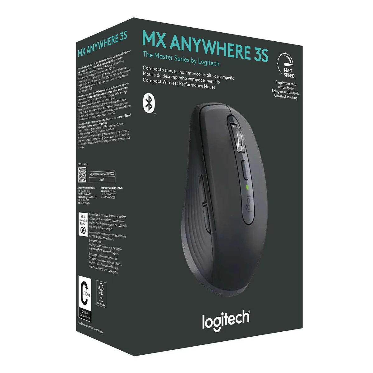 LOGITECH - Mouse inalámbrico MX anywhere 3S grafito