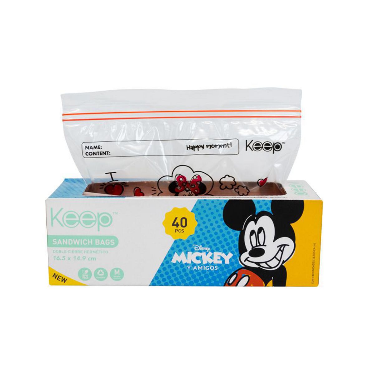 DISNEY - Bolsa Sandwich Minnie 40 unidades