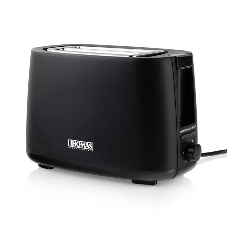 THOMAS Tostador 2 Rebanadas Negro TH-117