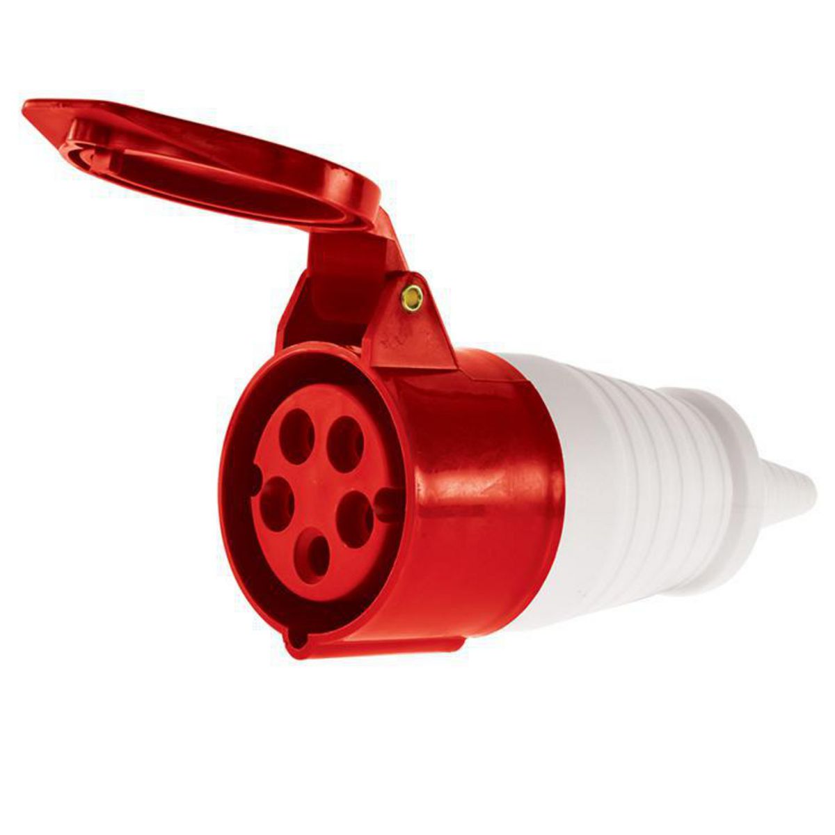 LEXO - Enchufe industrial hembra volante IP44, 32A, 380V, 3P+N+T