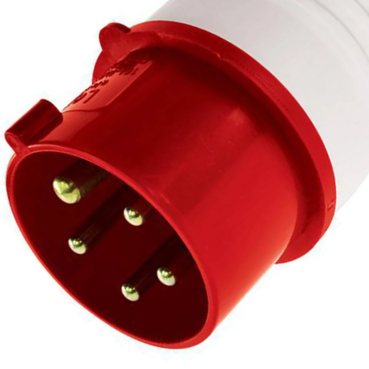 LEXO - Enchufe industrial macho volante IP44, 32A, 380V, 3P+N+T