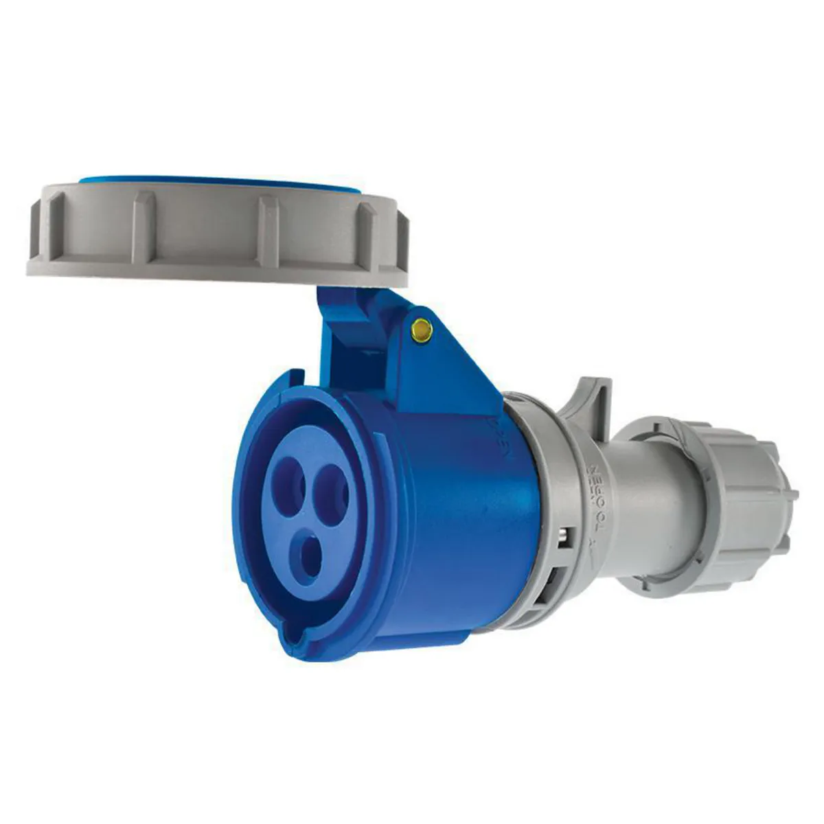 LEXO - Enchufe industrial hembra volante IP67, 16A, 220V, 2P+T