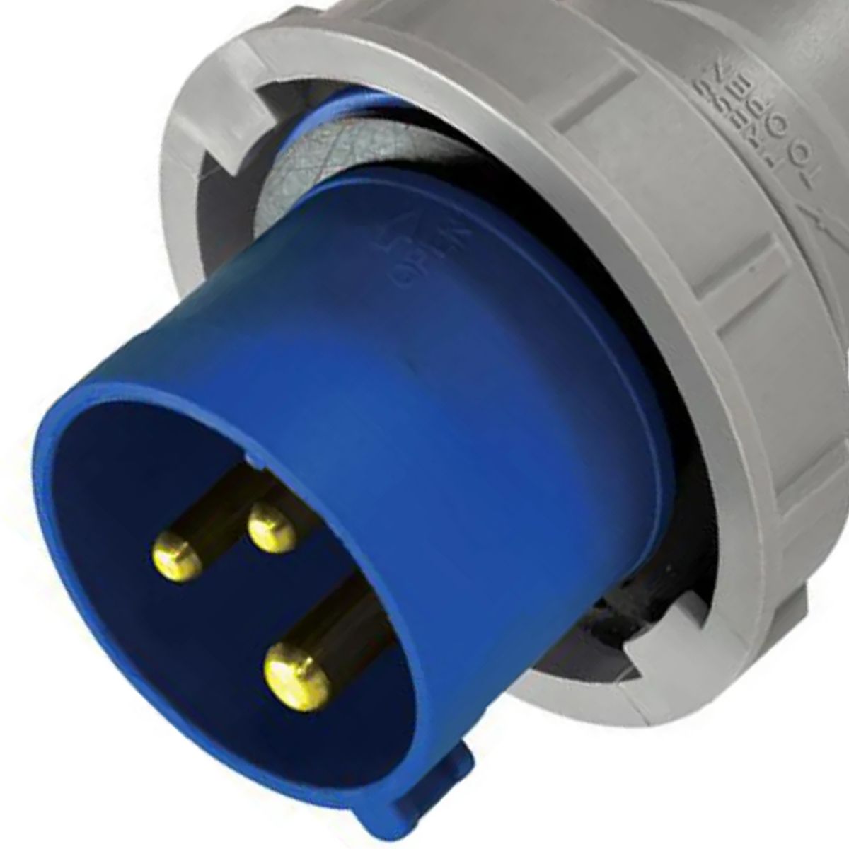LEXO - Enchufe industrial macho volante IP67, 16A, 220V, 2P+T