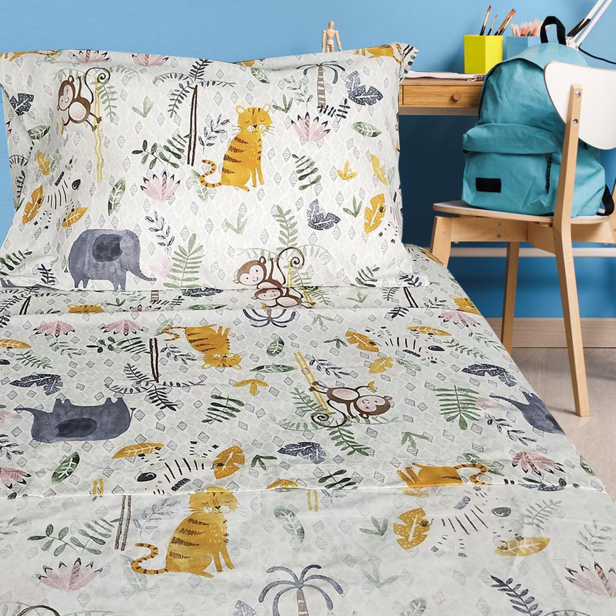 ILLUSIONS - Sabana Jungle 1 plaza 144 Hilos Multicolor