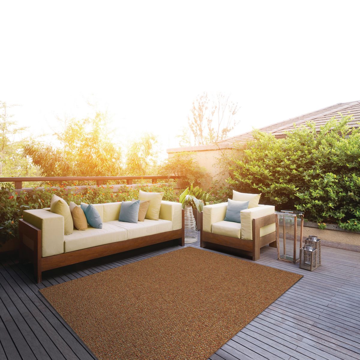 IDETEX - Alfombra Grande Creta 240x330 cm Polipropileno Café