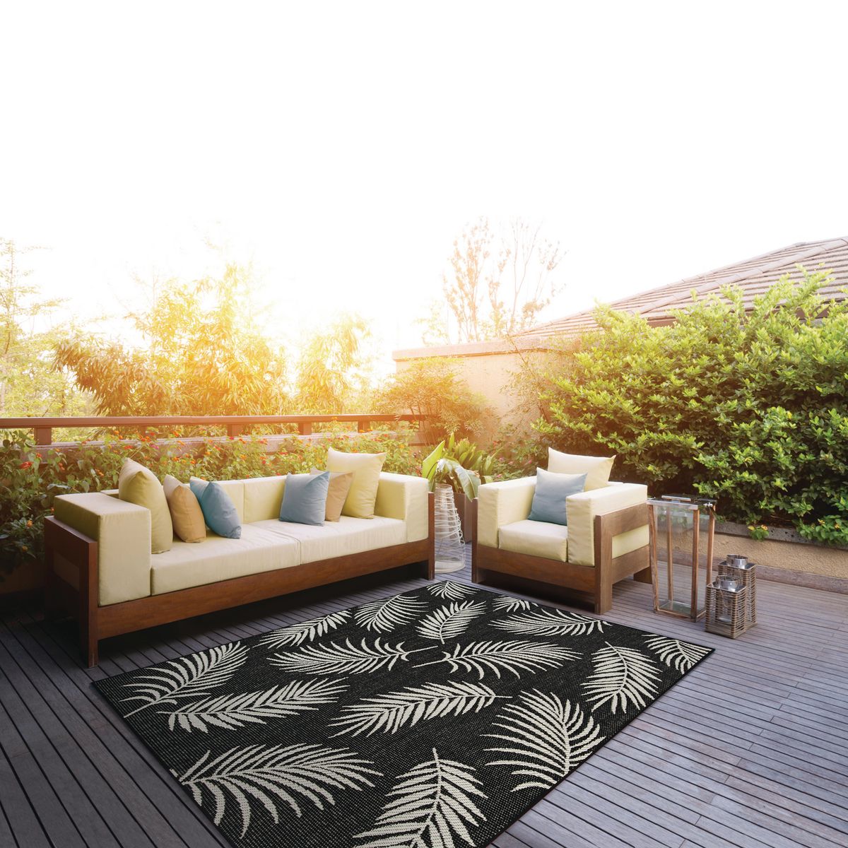 IDETEX - Alfombra Ibiza 160x230 cm Polipropileno Negro