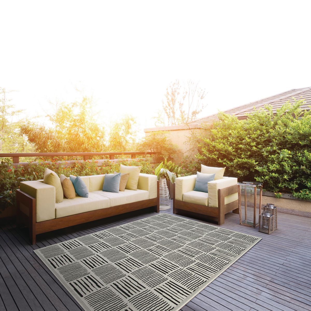 IDETEX - Alfombra Ibiza 160x230 cm Polipropileno Gris