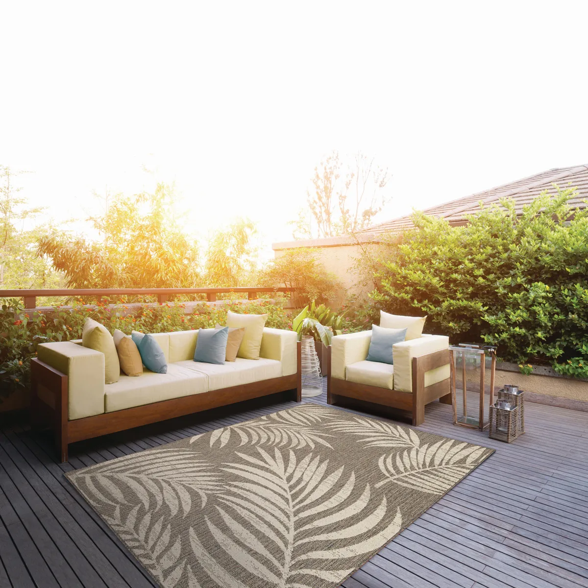 IDETEX - Alfombra Ibiza 160x230 cm Polipropileno café