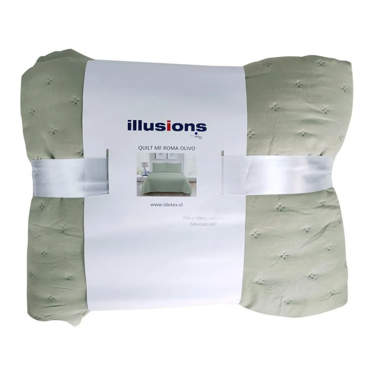 ILLUSIONS - Quilt 2 plazas Roma Olivo 