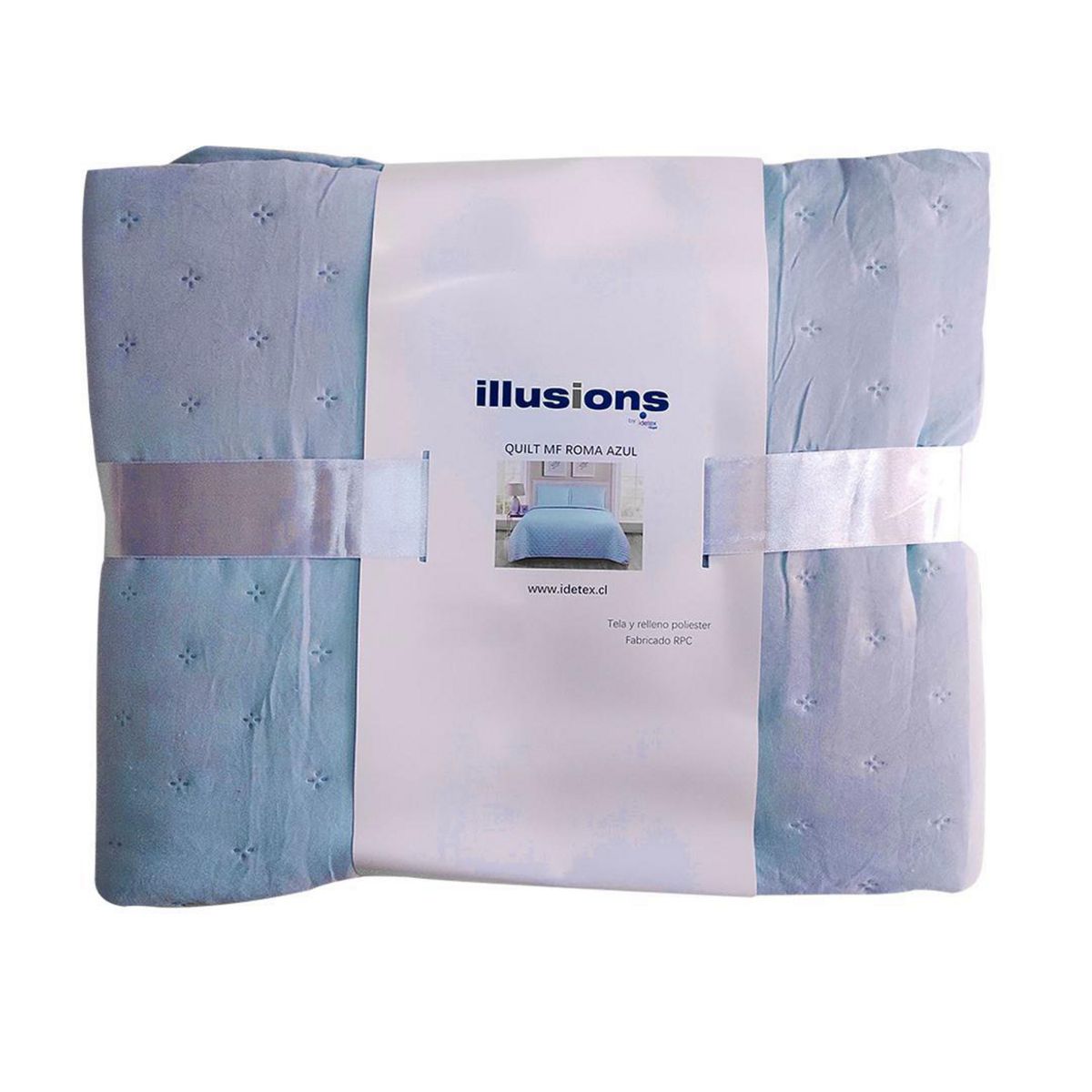 ILLUSIONS - Quilt 1.5 plazas Roma Celeste 