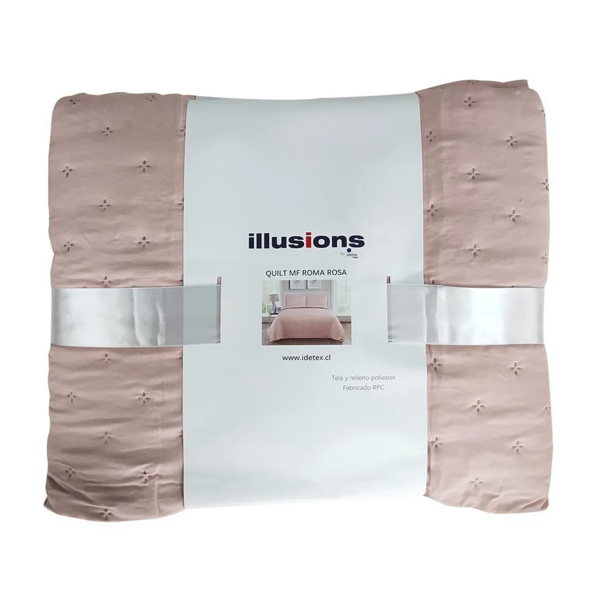 ILLUSIONS - Quilt 1.5 plazas Roma Rosa 