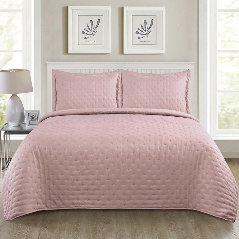 Quilt 2 plazas Roma Rosa