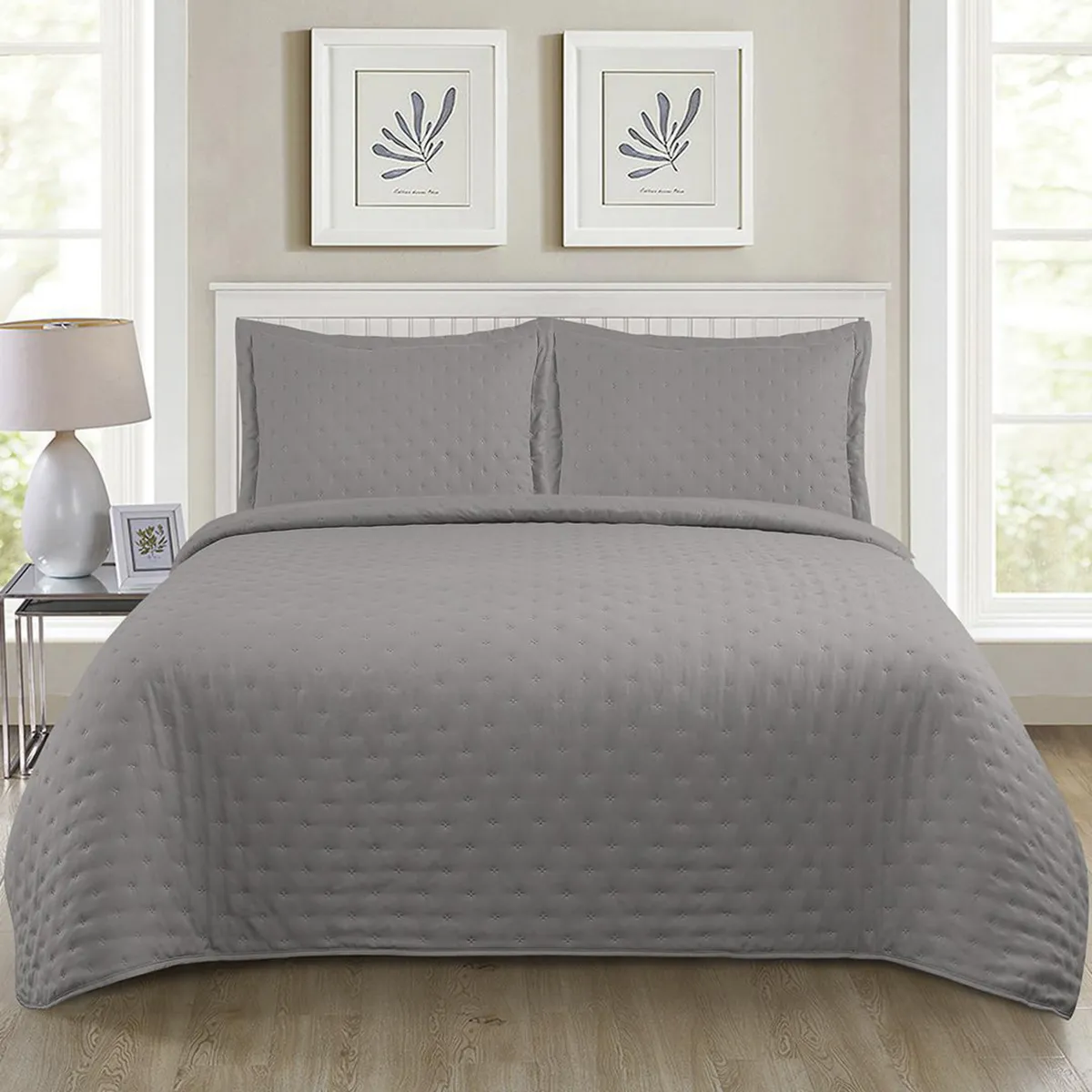 ILLUSIONS - Quilt 1.5 plazas Roma Gris 
