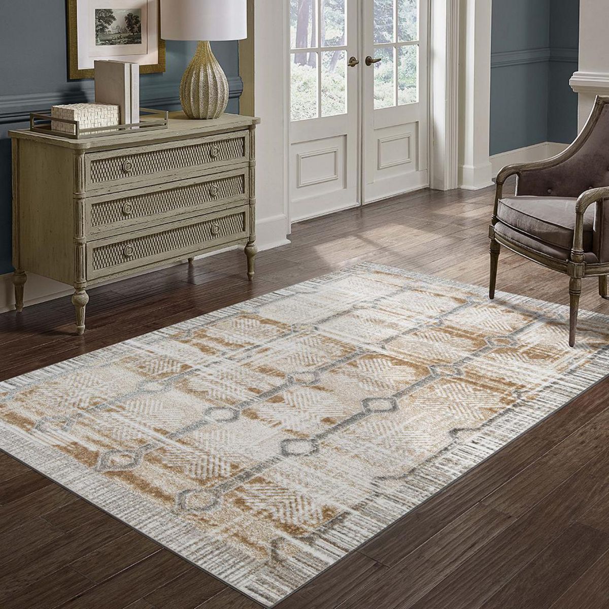 IDETEX - Alfombra Grande Wind 200x280 cm Poliéster Gris