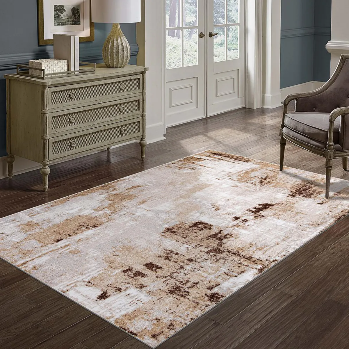 IDETEX - Alfombra Grande Wind 200x280 cm Poliéster Café