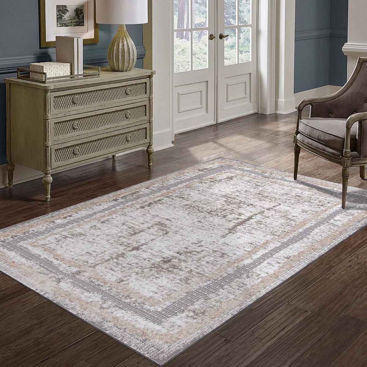 IDETEX - Alfombra Grande Wind 200x280 cm Poliéster Gris