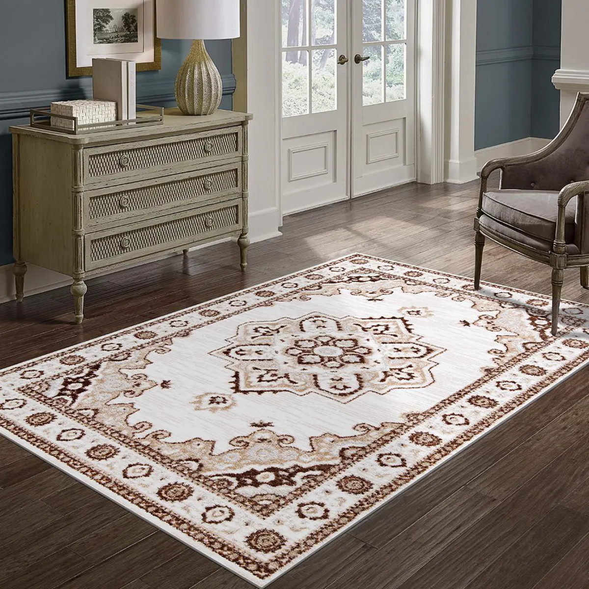 IDETEX - Alfombra Grande Wind 200x280 cm Poliéster Café