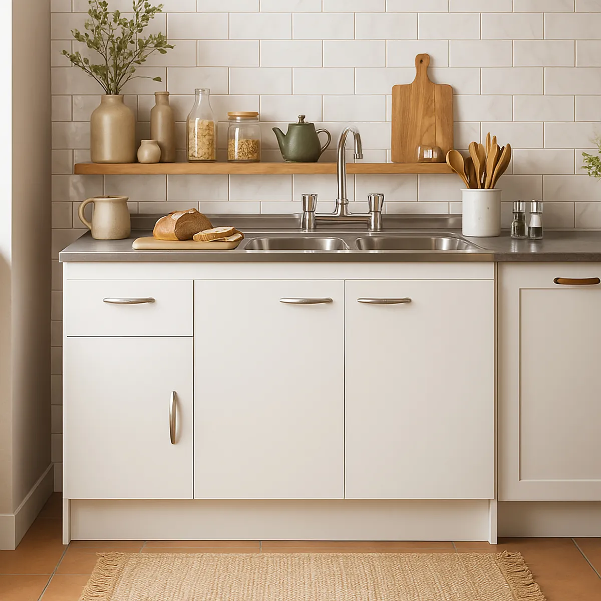 CIC - Mueble Cocina con Lavaplato Izquierdo 120Cm y Grifería