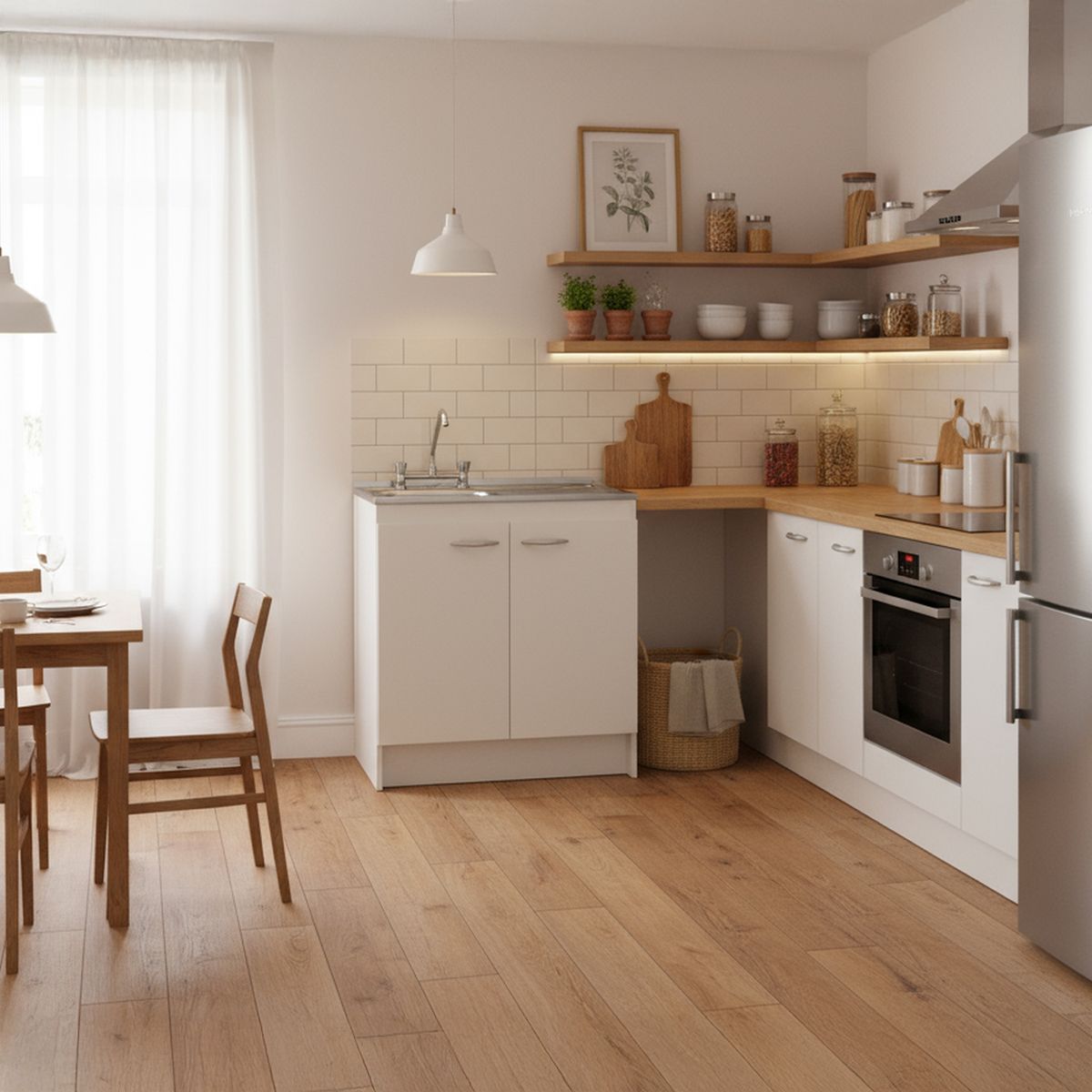 CIC - Mueble Cocina con Lavaplato Derecho 80 Cm y Grifería