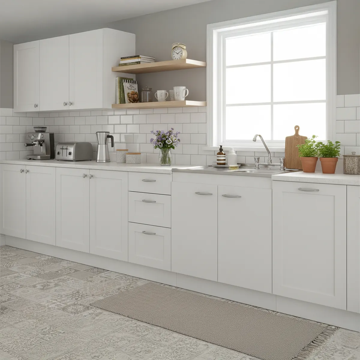 CIC - Mueble Cocina con Lavaplato Izquierdo 80 Cmy Grifería