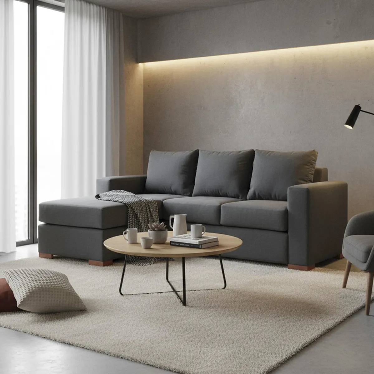 DKORA - Sofá Seccional Celine Intercambiable 3 Cuerpos