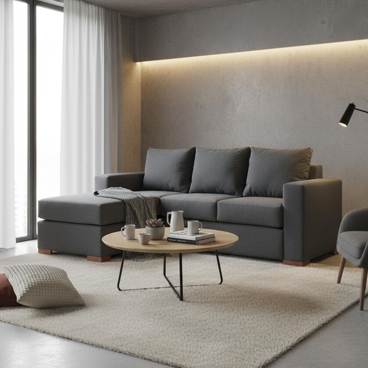 DKORA - Sofá Seccional Celine Intercambiable 3 Cuerpos