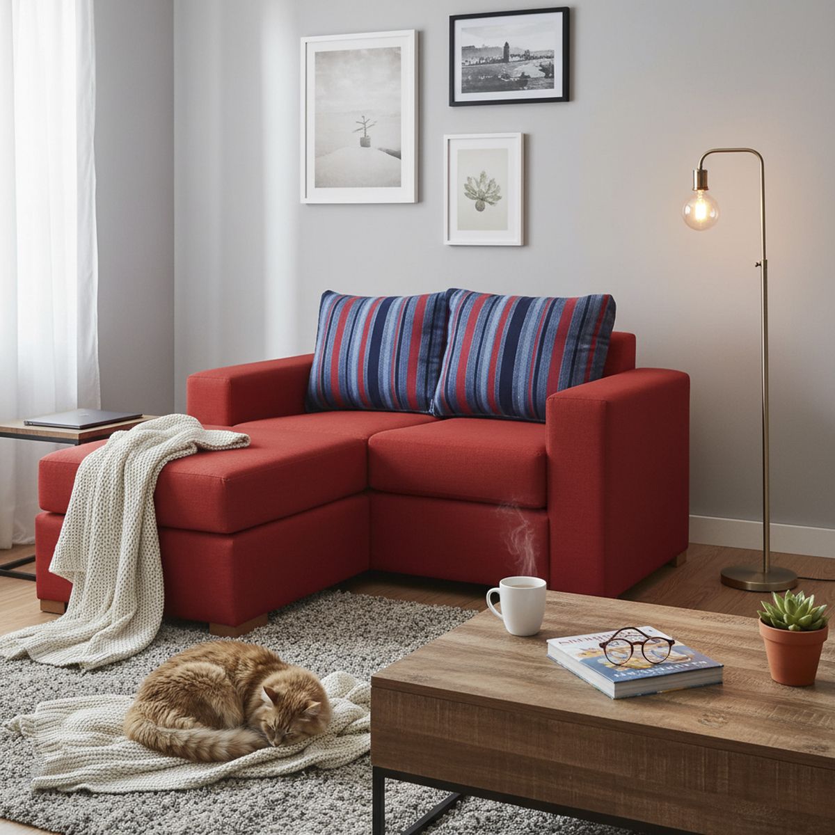 DKORA - Sofá Seccional Celine Intercambiable 2 Cuerpos