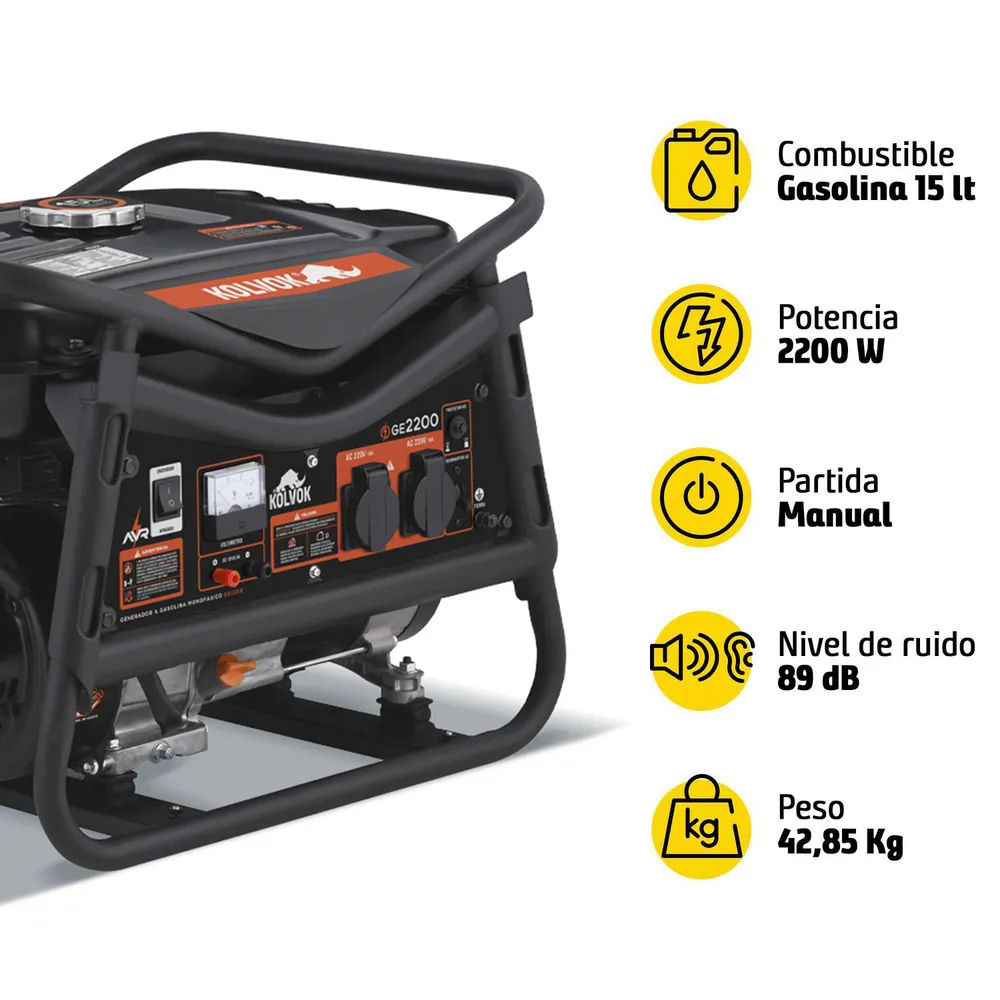 Kolvok GE2200V Gasolina, foto 7