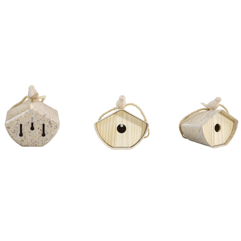  - Casa de Nido para Ave 16x16x16 Beige